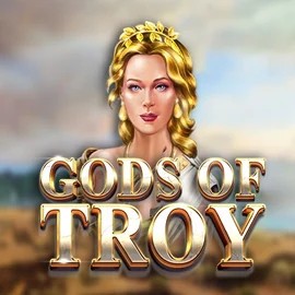 Official Slots logo: Gods of Troy by Red Tiger Gaming at Crystal Roll Casino