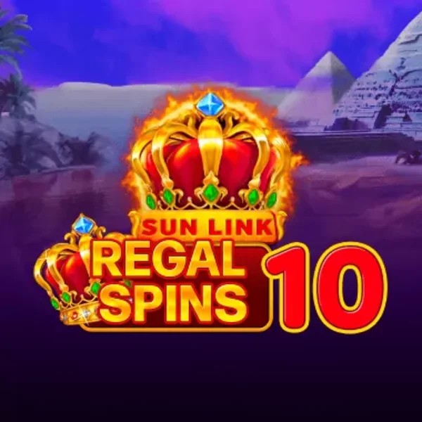 Regal Spins 10 slot logo by PatePlay at Crystal Roll Casino